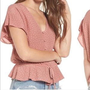 Rails Britton Button Down Top With Hearts